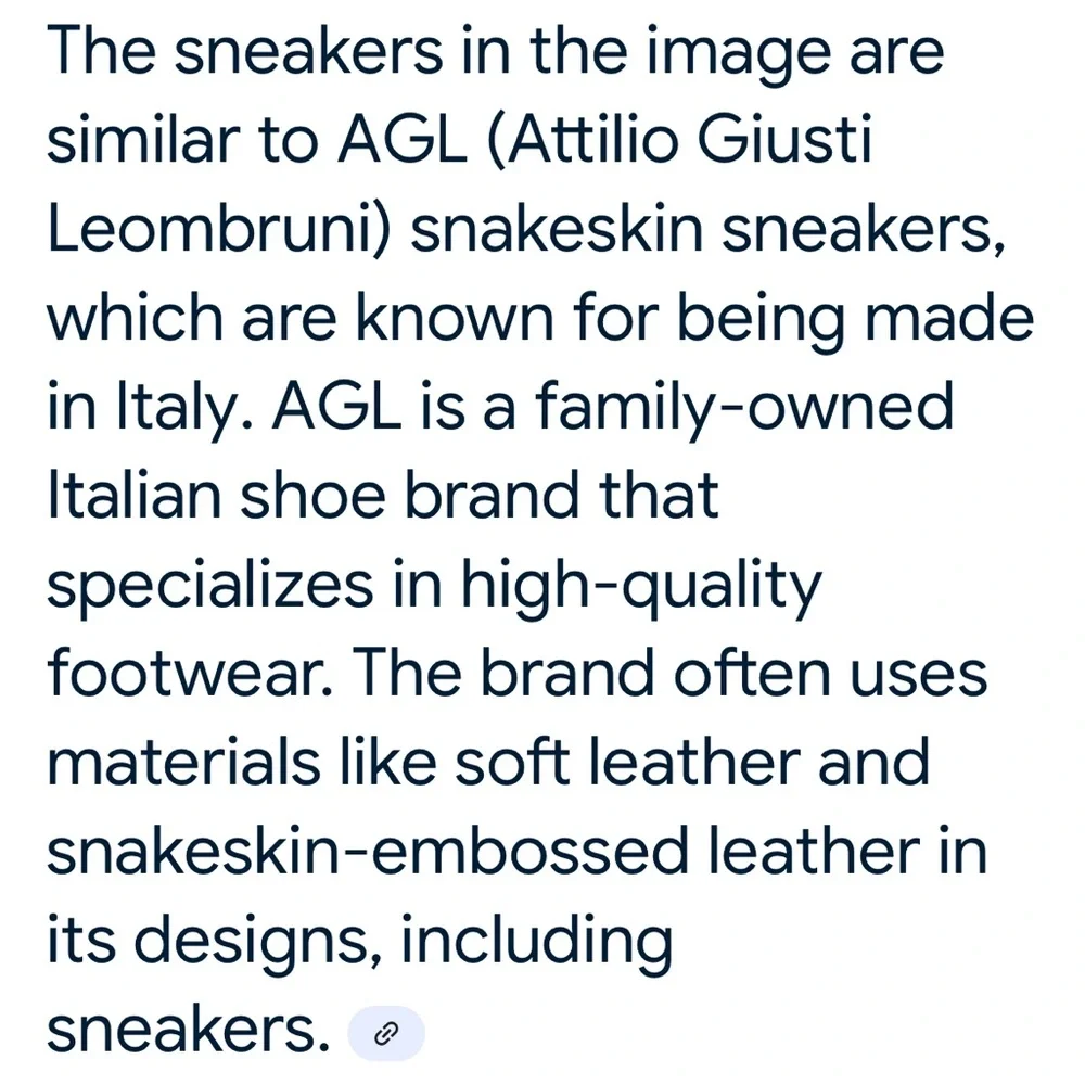 EUC AGL Attilio Giusti Leombruni Snakeskin Leather Sneakers 38.5 of Size 8.5 - Picture 10 of 10
